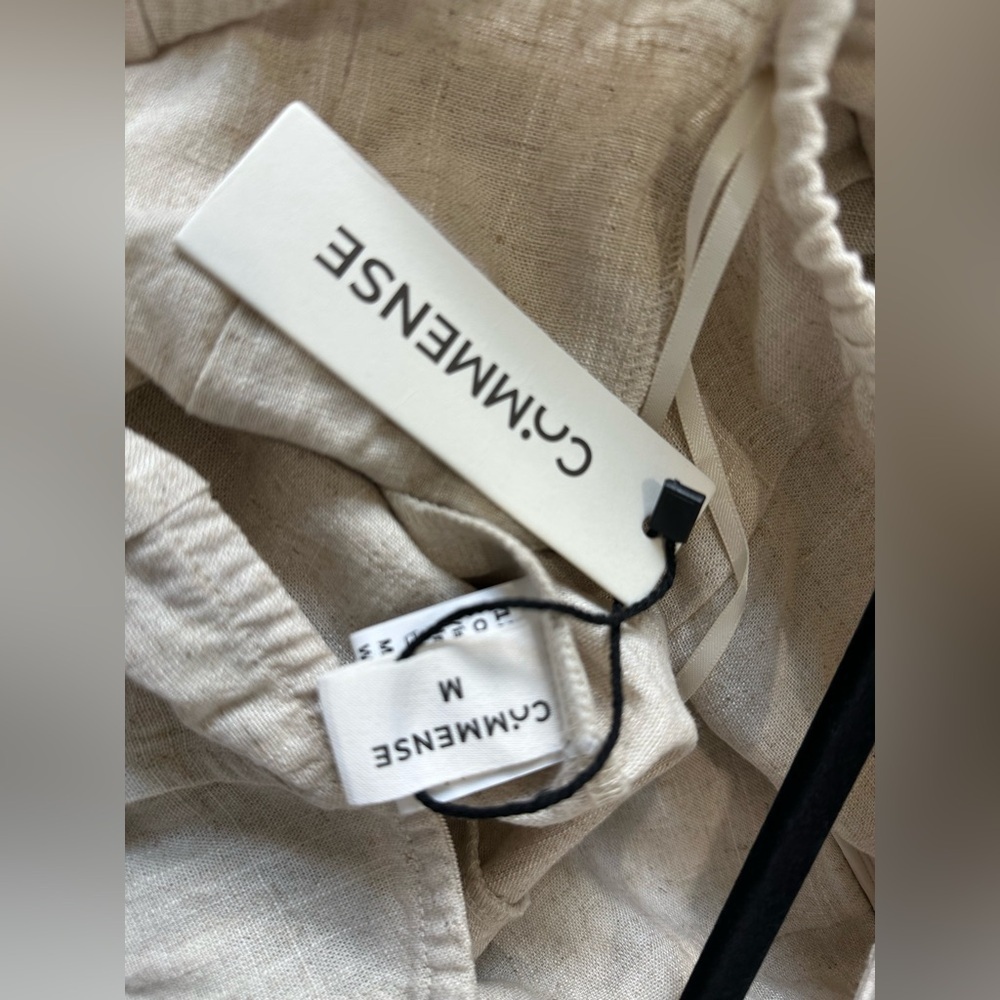 Commense Linen Blend Off-Shoulder Puff sleeve Jumpsuit - Picture 8 of 8